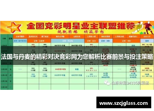 法国与丹麦的精彩对决竞彩网为您解析比赛前景与投注策略